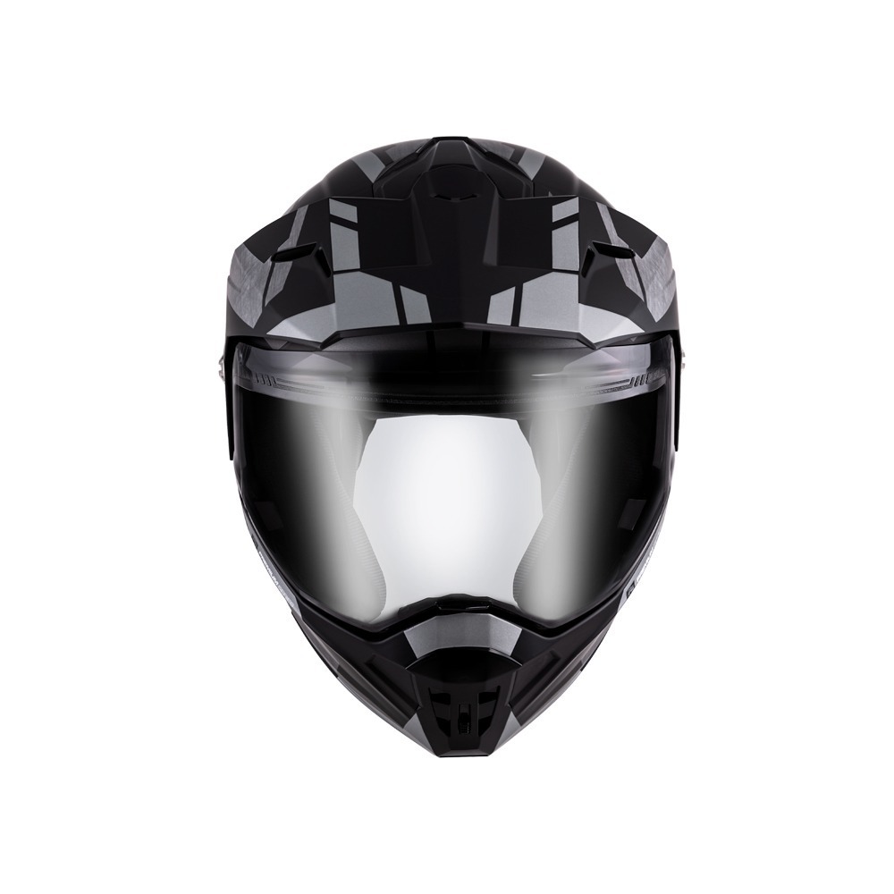 SOL SM-6P 前衛者 消光黑/銀 彩繪 複合可掀式安全帽 內墨片