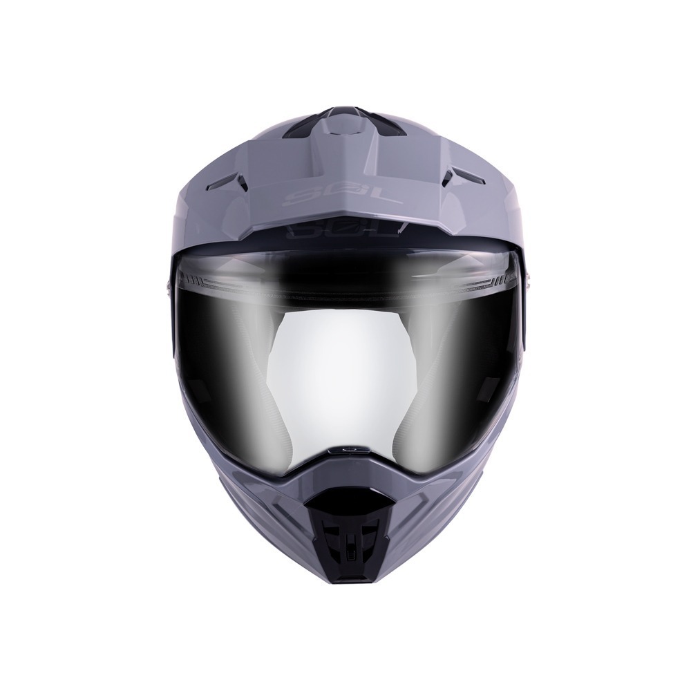 SOL SM-6P 水泥灰 素色 複合可掀式安全帽 內墨片