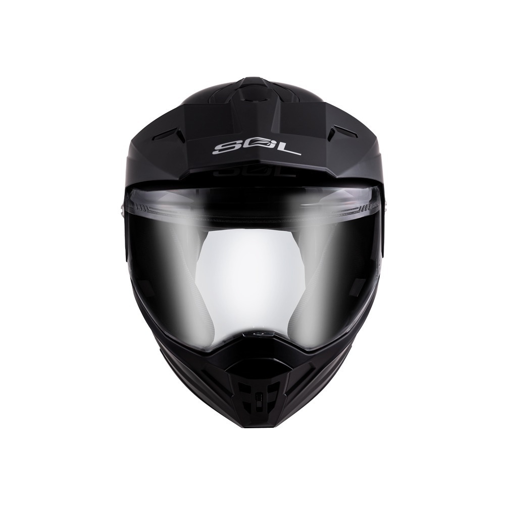 SOL SM-6P 消光黑 素色 複合可掀式安全帽 內墨片