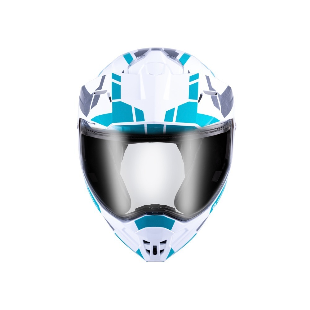 SOL SM-6P 前衛者 白/綠 彩繪 複合可掀式安全帽 內墨片