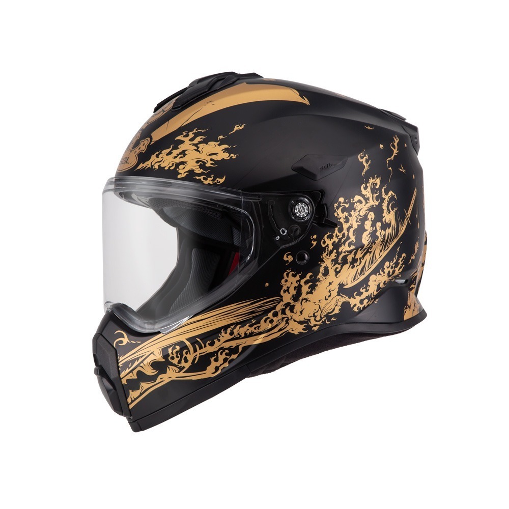 SOL SS-2P 織田信長 消光黑/金 彩繪 複合式安全帽（帽舌需另加購）