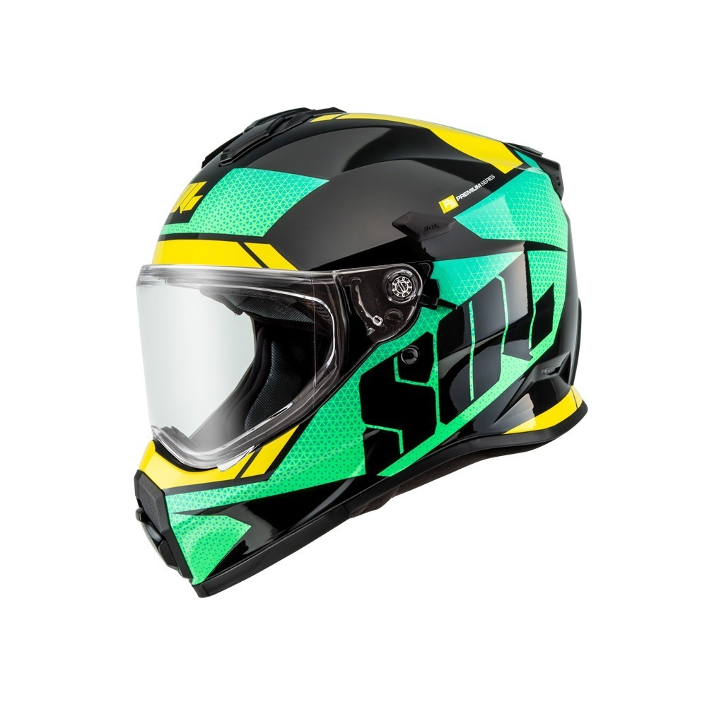 SOL SS-2P 太空漫遊 黑/綠 彩繪 複合式安全帽（帽舌需另加購）