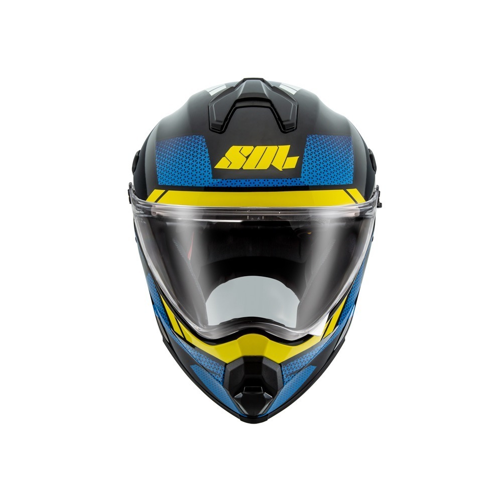 SOL SS-2P 太空漫遊 黑/藍 彩繪 複合式安全帽（帽舌需另加購）