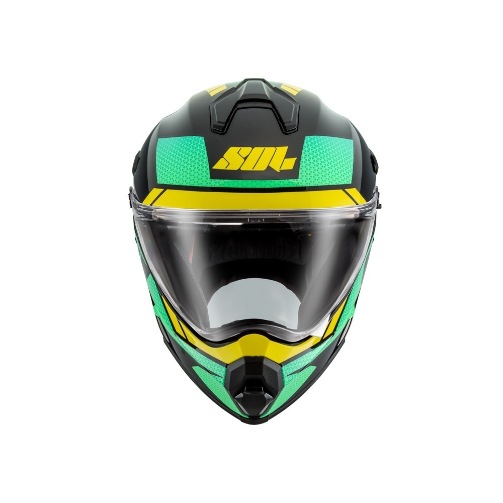 SOL SS-2P 太空漫遊 黑/綠 彩繪 複合式安全帽（帽舌需另加購）