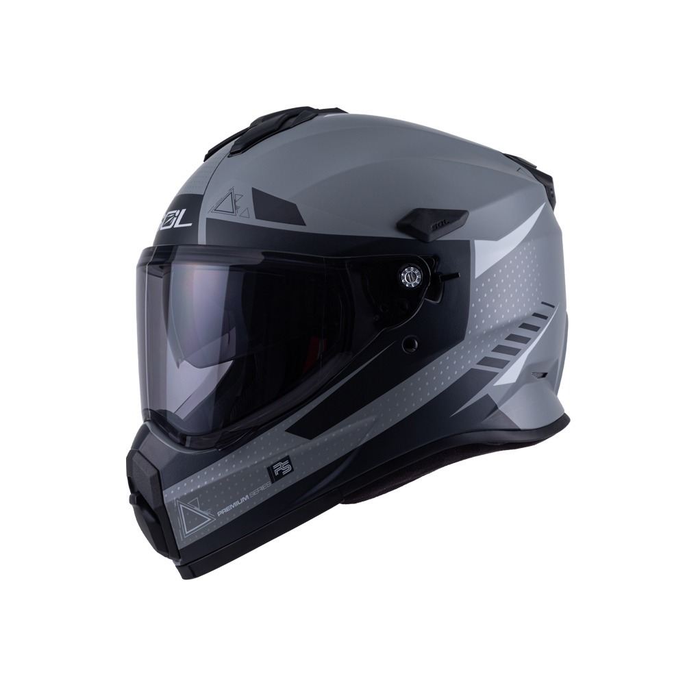 SOL SS-2P 拓荒者 消光灰/藍 彩繪 複合式安全帽（帽舌需另加購）