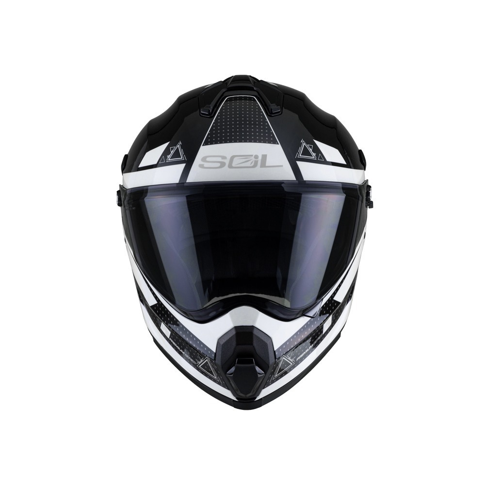 SOL SS-2P 拓荒者 黑/白 彩繪 複合式安全帽（帽舌需另加購）