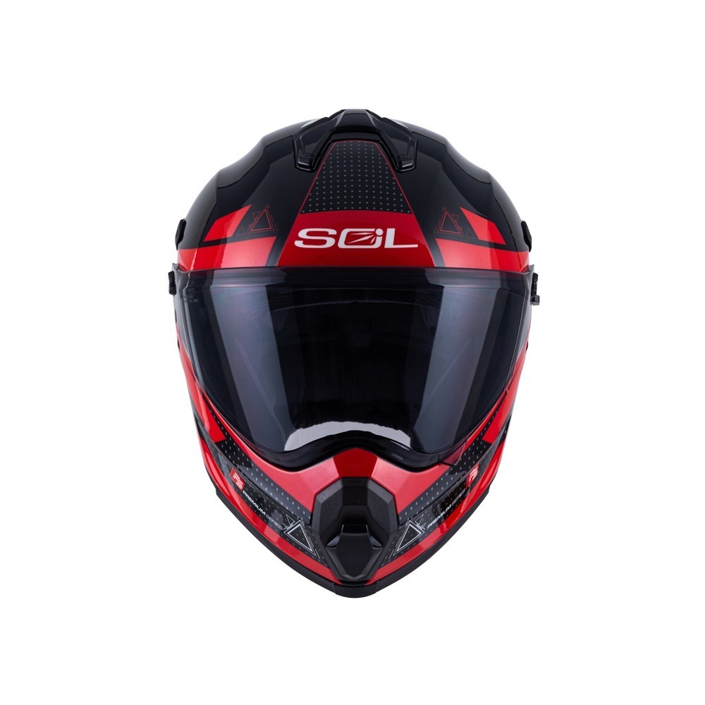 SOL SS-2P 拓荒者 黑/紅 彩繪 複合式安全帽（帽舌需另加購）