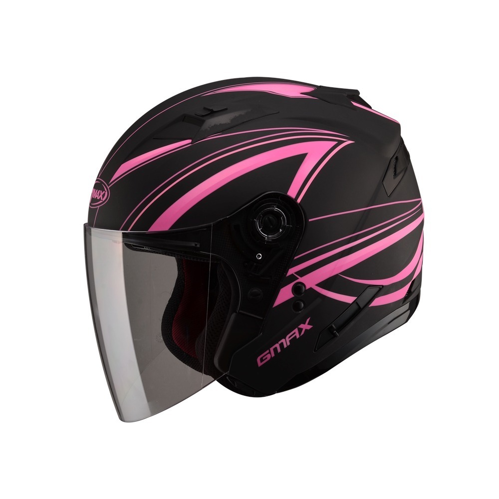 SOL GMAX OF-77 DERK 消光黑/粉 彩繪 3/4罩式 內墨片