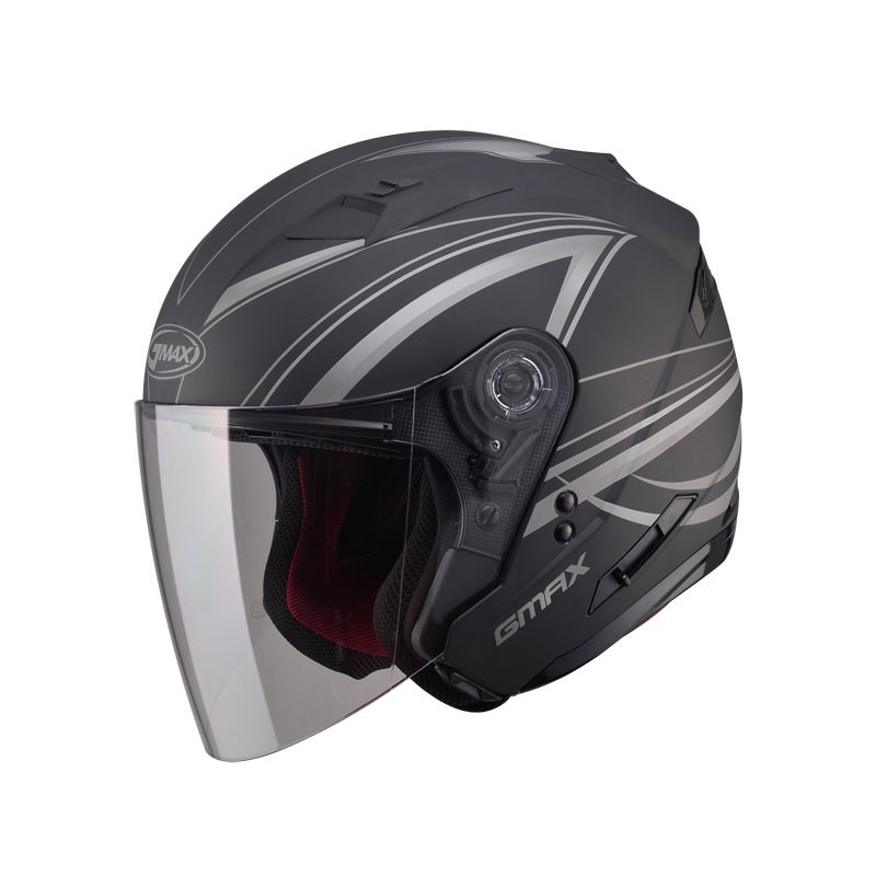 SOL GMAX OF-77 DERK 消光黑/銀 彩繪 3/4罩式 內墨片