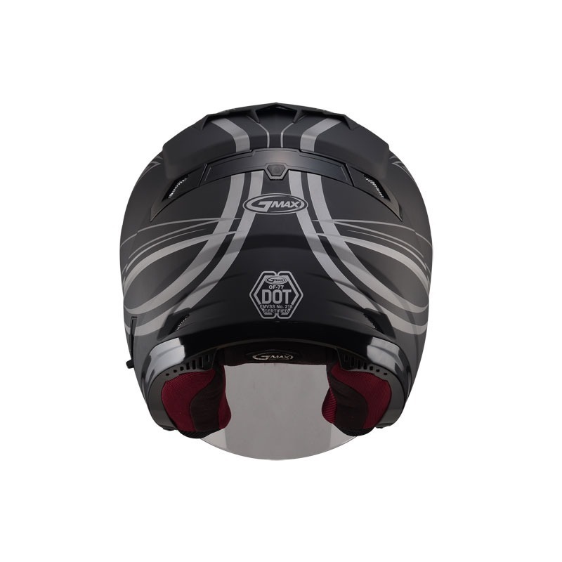 SOL GMAX OF-77 DERK 消光黑/銀 彩繪 3/4罩式 內墨片