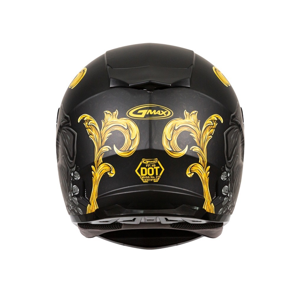 SOL GMAX FF-49 亞蘿 消光黑/金 彩繪 全罩式安全帽