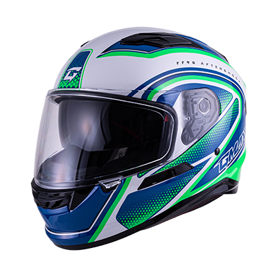 SOL GMAX FF-98 復甦 白/藍綠 彩繪 全罩式安全帽 內墨片