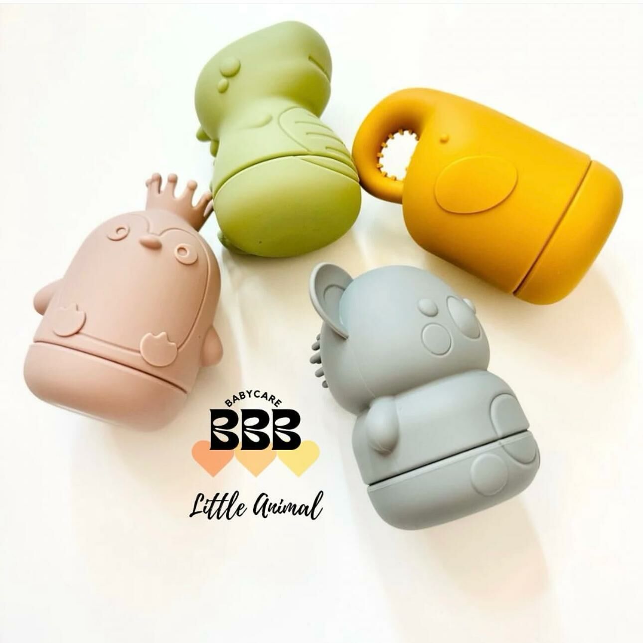 BBB_Babyacre 動物矽膠牙膠及洗澡玩具（4件套）