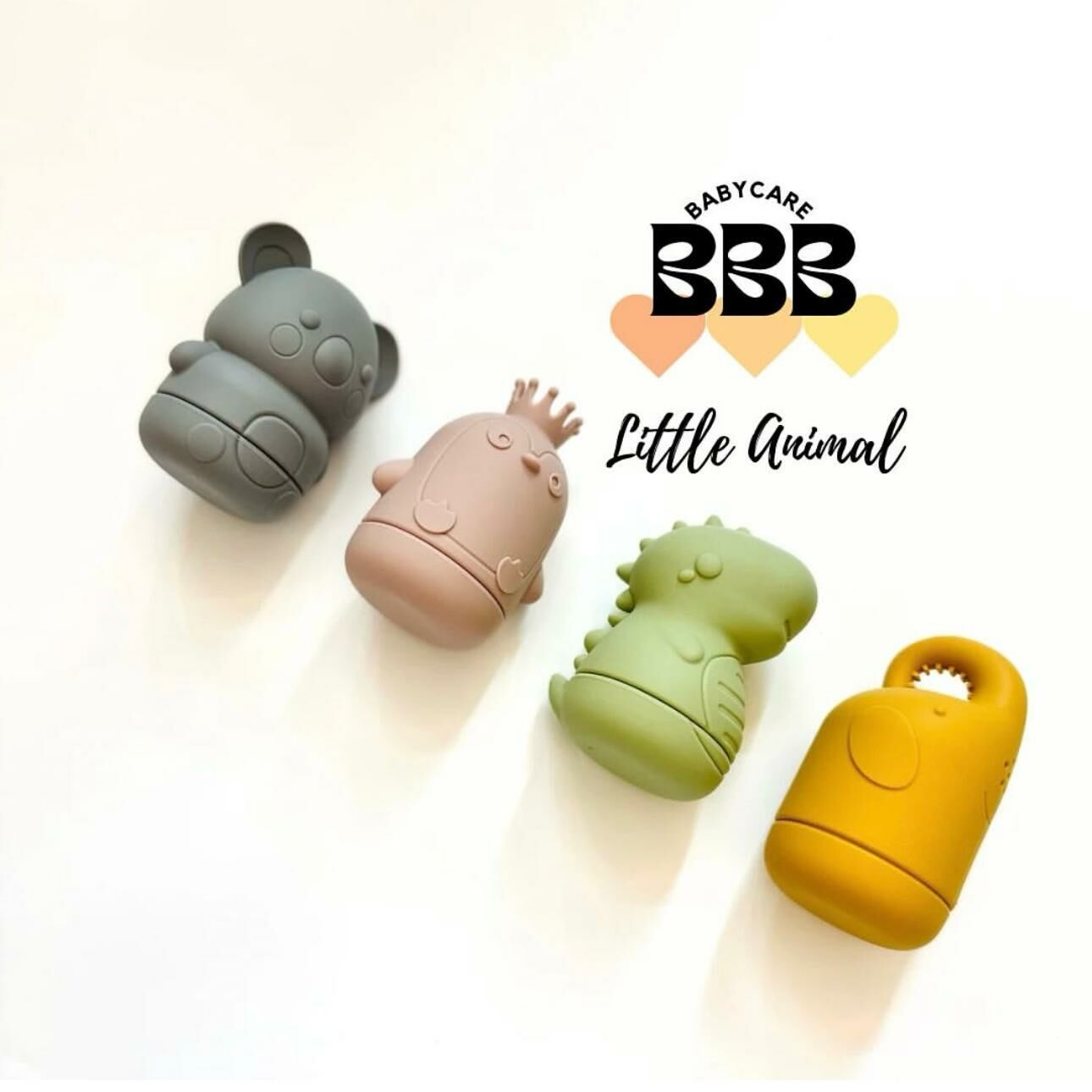 BBB_Babyacre 動物矽膠牙膠及洗澡玩具（4件套）