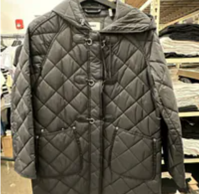 [S] DKNY QUILTED COAT WITH TOGGLE,BLACK, DL4MPT95-BLK (SD1238)