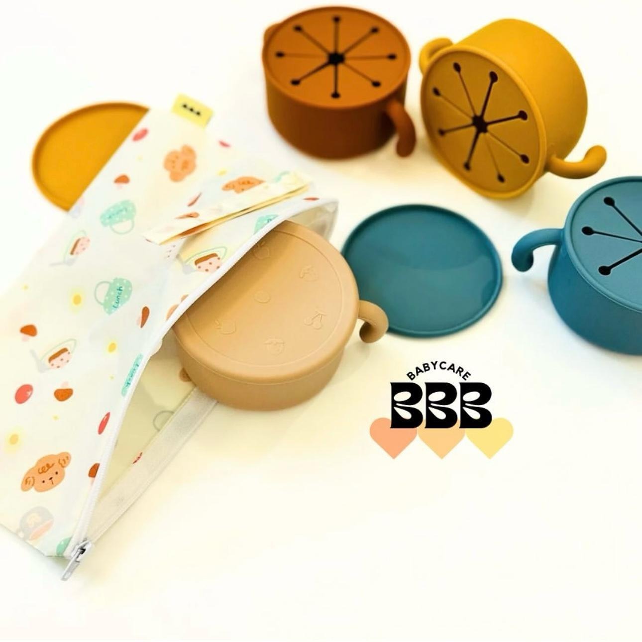 BBB_Babyacre 矽膠餐具系列- 矽膠零食杯（有蓋）連BBB收納袋