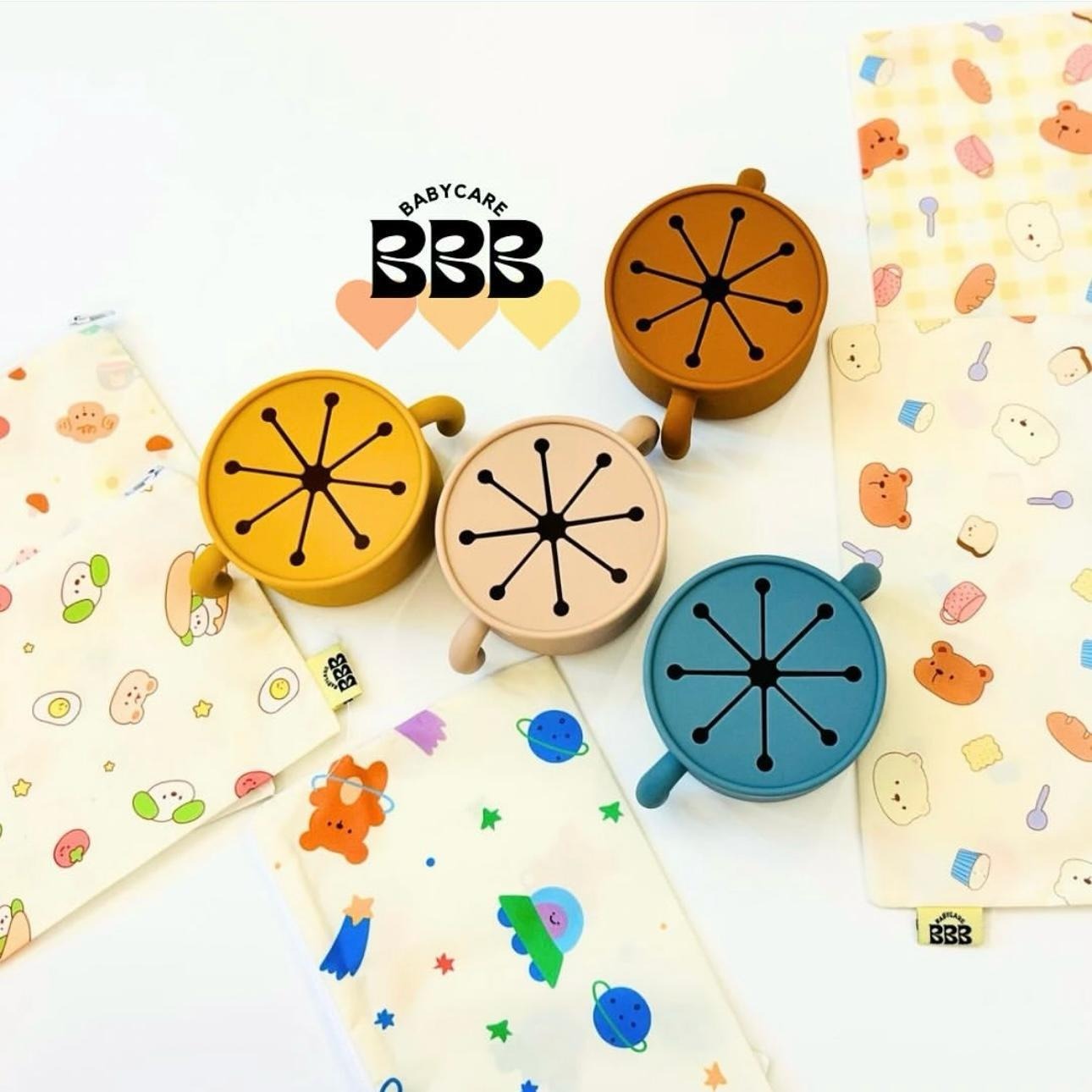 BBB_Babyacre 矽膠餐具系列- 矽膠零食杯（有蓋）連BBB收納袋