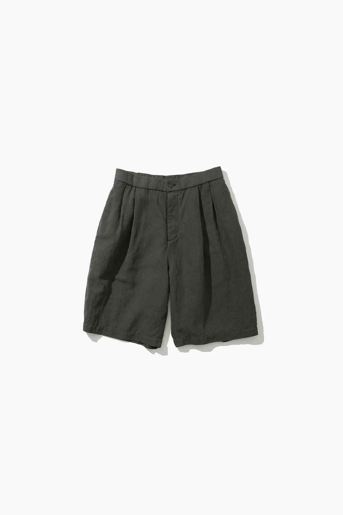 ATON COTTON LINEN VOILE TWO TUCKED EASY SHORTS (2COL)