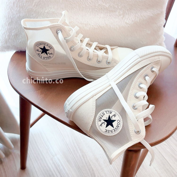 converse 透明感輕量高筒鞋