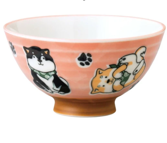 日本美濃焼陶瓷豆柴瓦碗11.4CM (日本製)