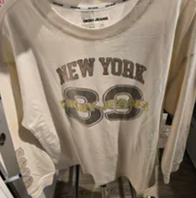 [S] DKNY EGNG/VNT K/TRP PCH C 89 MULTI COLOR RHINESTONE LOGO LONG SLEEVE, DJ5T1441-K3G (SD1241)