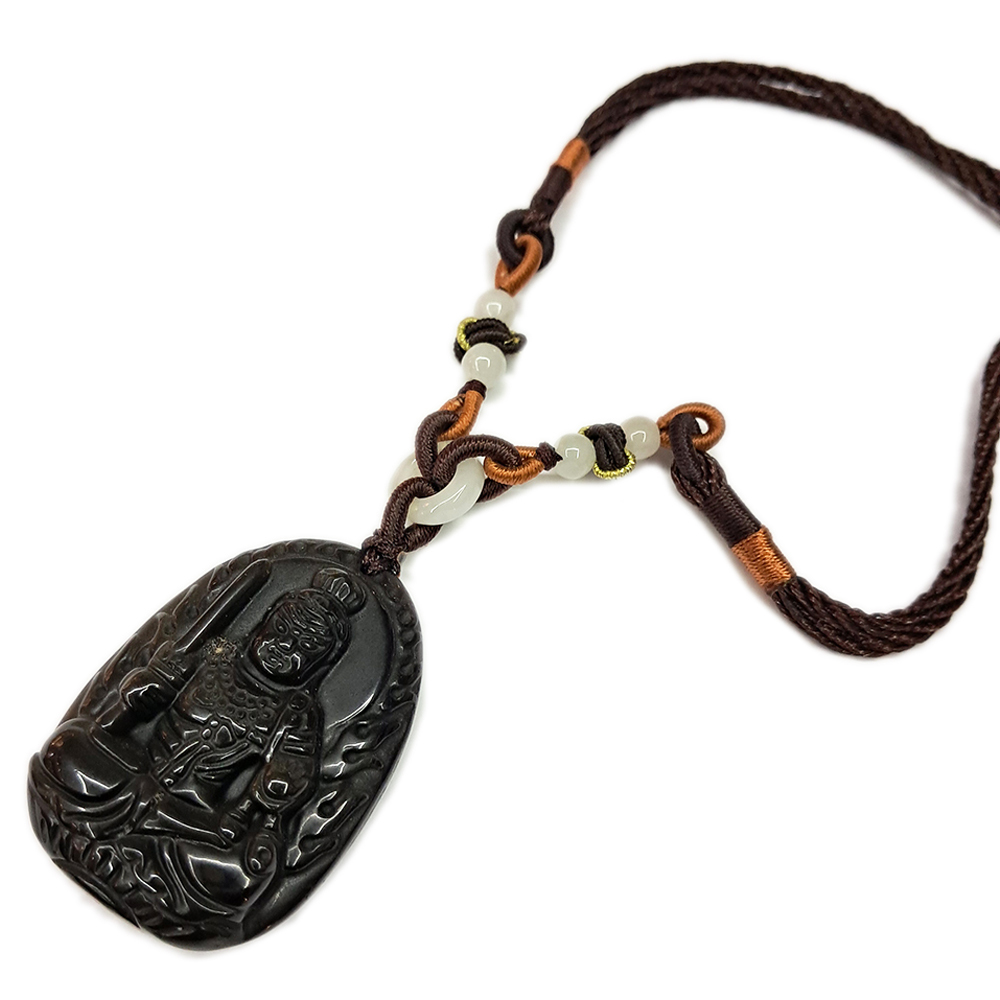 不動明王 黑曜岩中國結項鍊【十方】140665