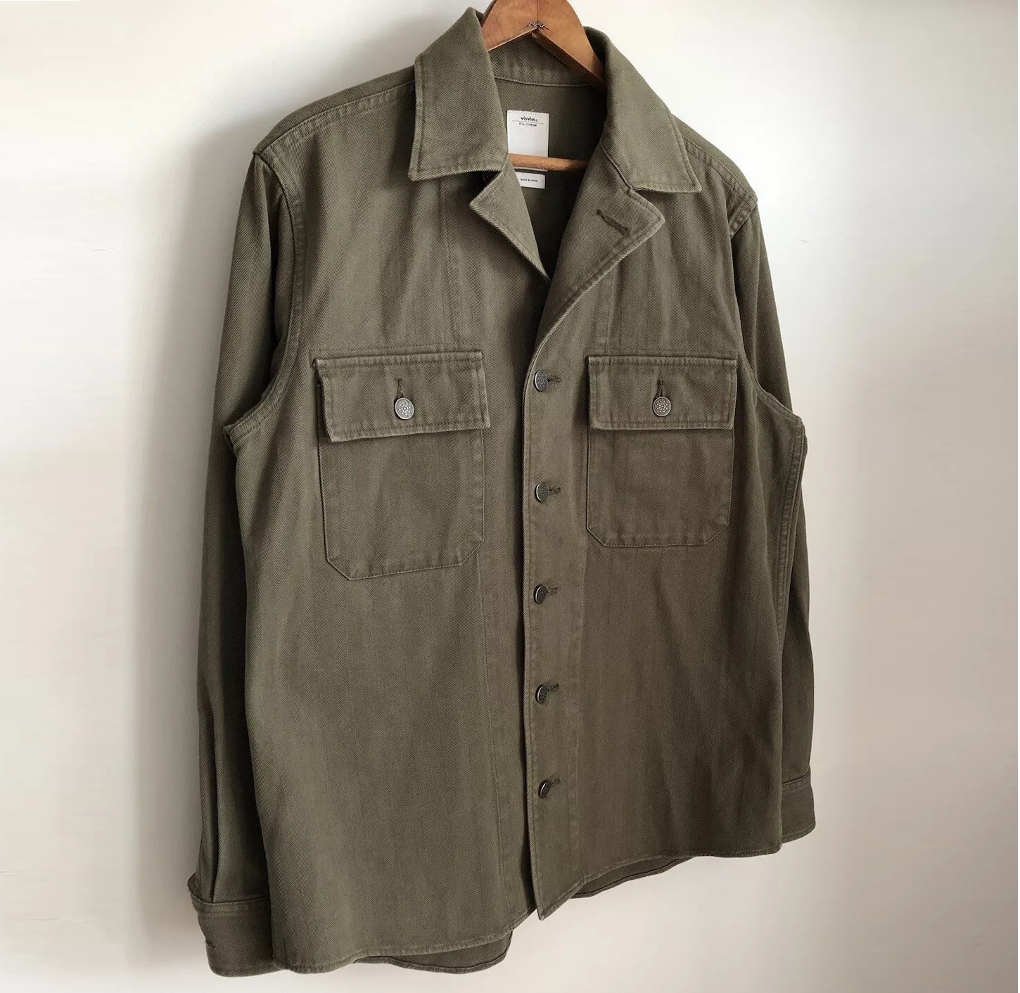 VISVIM WILLARD SHIRT JKT HERRINGBONE - OLIVE SIZE 1 PRE ORDER ITEM (預訂中)
