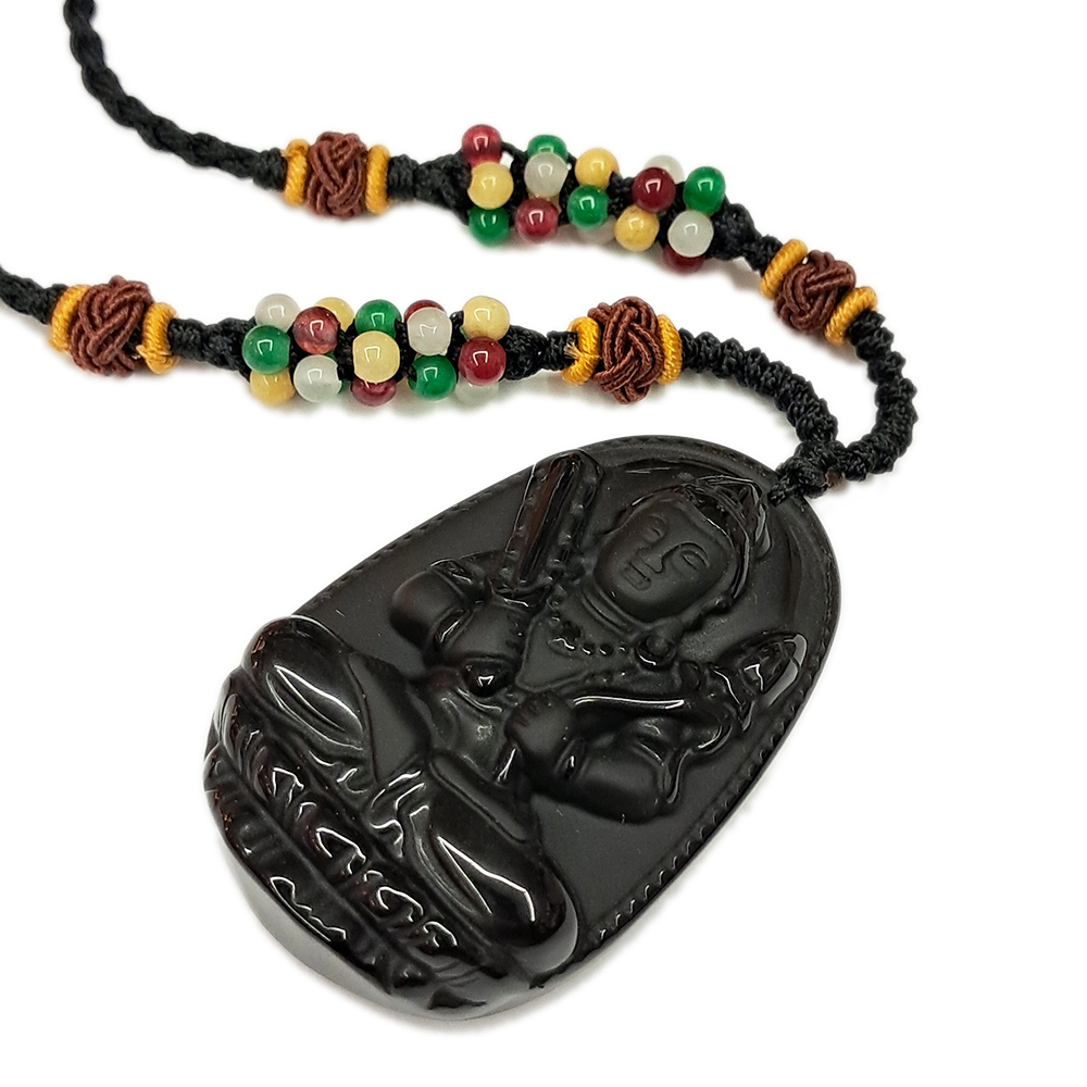 虛空藏 黑曜岩中國結項鍊【十方】140677