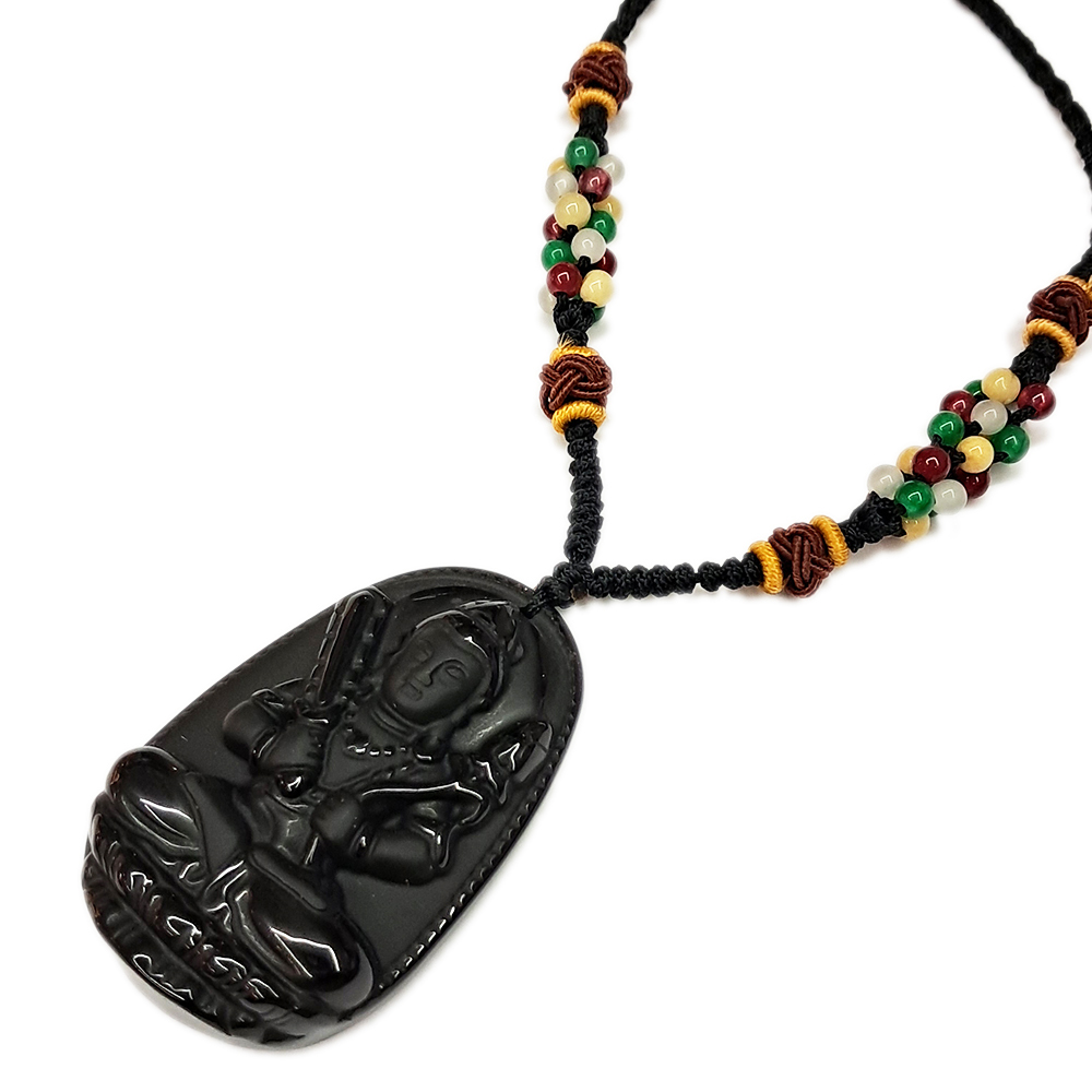 虛空藏 黑曜岩中國結項鍊【十方】140677