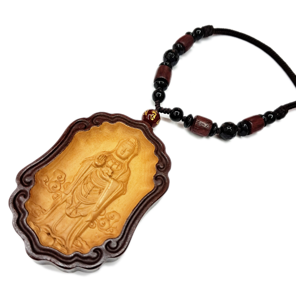 觀音菩薩{黃陽木}項鍊【十方】142101