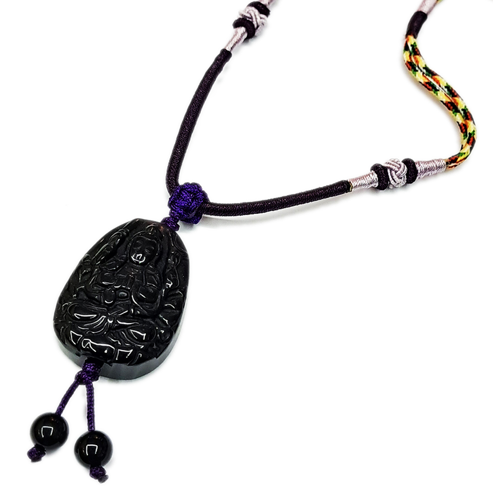 千手觀音菩薩{彩虹黑曜石}項鍊【十方】147916