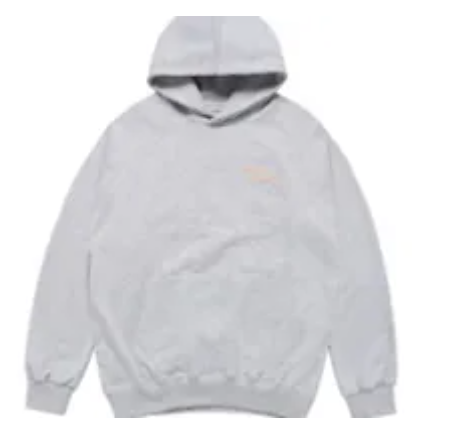 [S] ADLV ROUND SCRIPT BOUCLE LOGO HOODIE,GREY, 24FW-TP-HD-LG-SBH-GRY (SAV414)