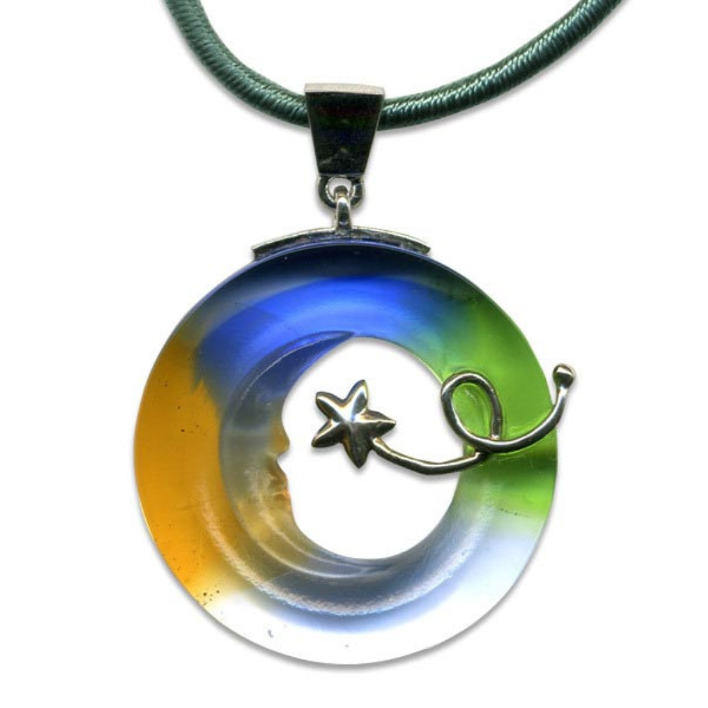 星星太陽月亮銀飾項鍊 光輝閃耀平衡和諧開運納福