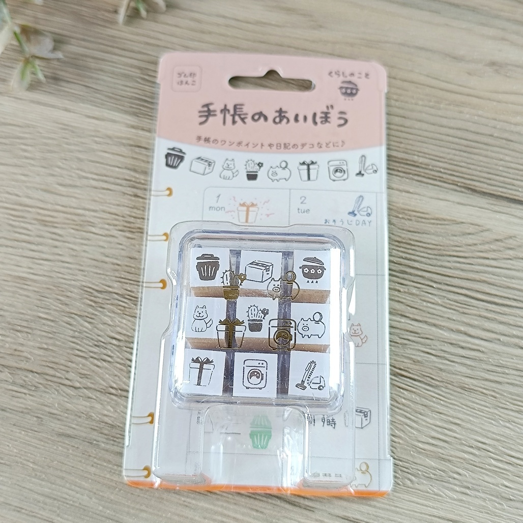 日本BEVERLY．手帳木質印章組 共六款