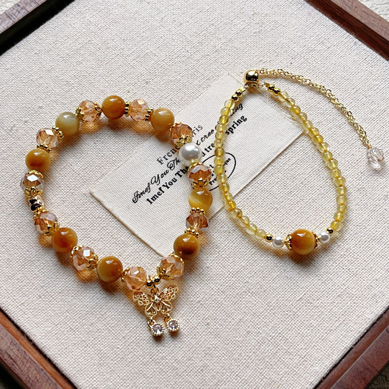 【星軌】金虎眼石x招財滾滾雙圈水晶手鍊