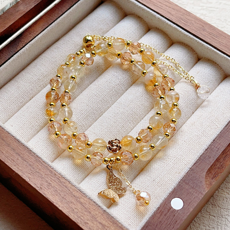 【星軌】黃塔晶/黃水晶雙圈水晶手鍊