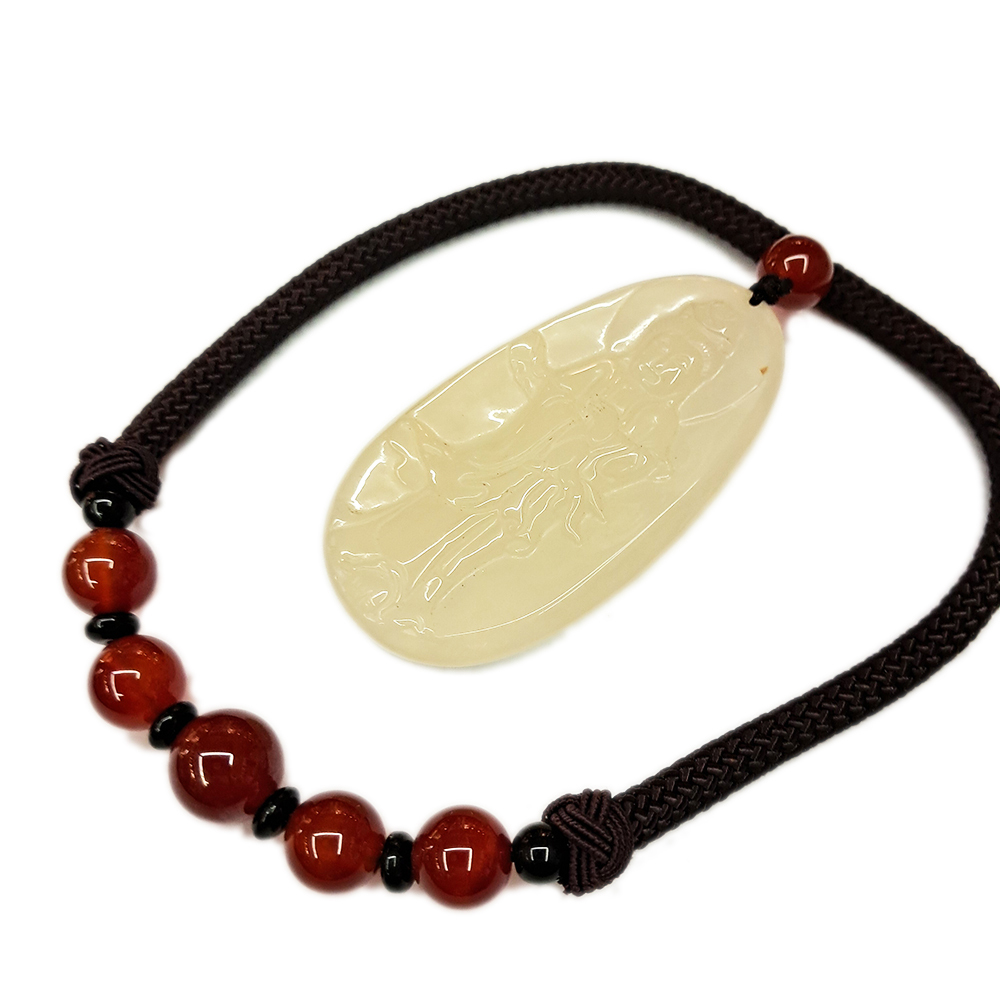 白衣觀音{白玉髓}吉祥掛飾【十方】149735