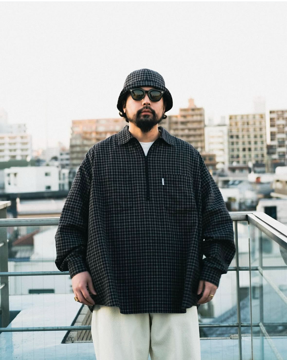 COOTIE PRODUCTIONS - Amundsen Check Ball Hat / BLACK