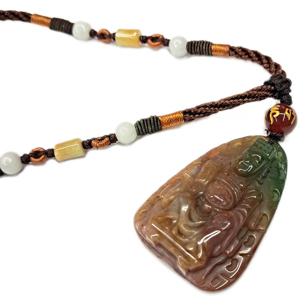 天上聖母媽祖{印度瑪瑙}中國結項鍊【十方】136157