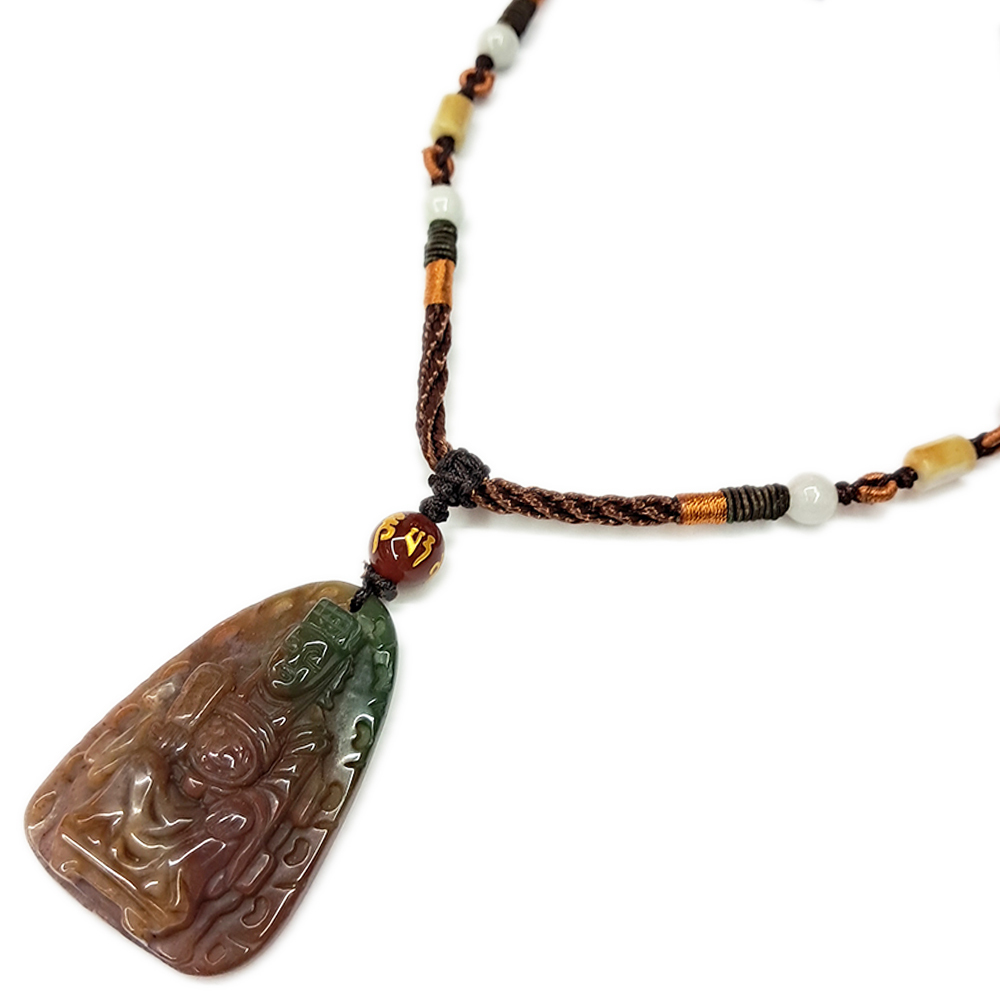 天上聖母媽祖{印度瑪瑙}中國結項鍊【十方】136157