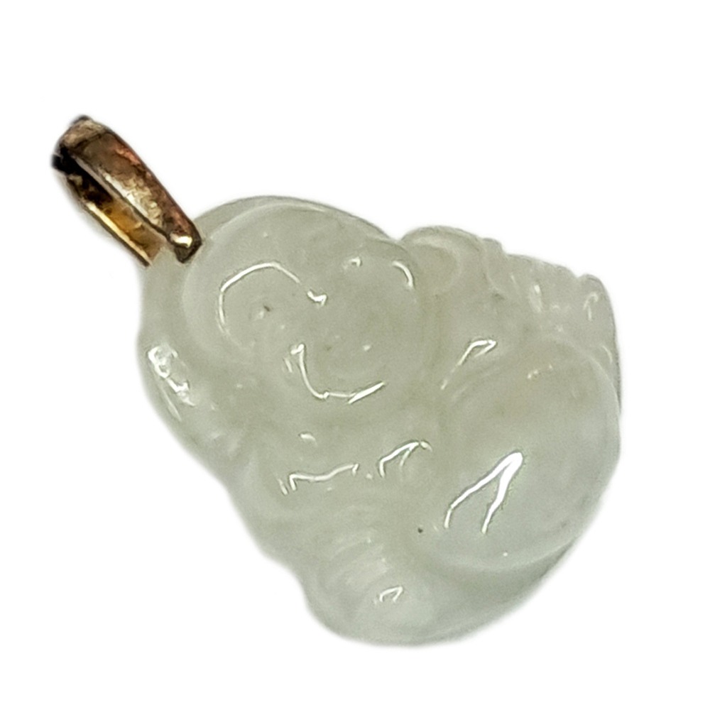 彌勒佛 精巧小玉佩1.9公分【十方】148853