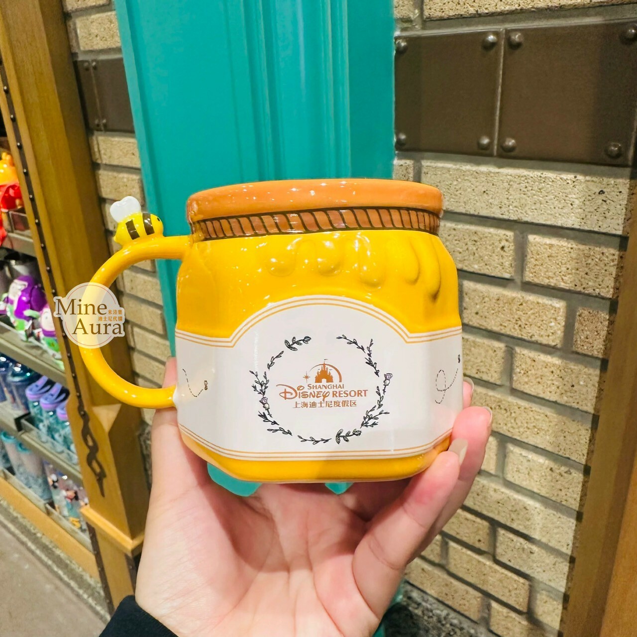 小熊維尼 Winnie the Pooh 與好友們 圖案 小蜜蜂 馬克杯 水杯 -上海迪士尼樂園