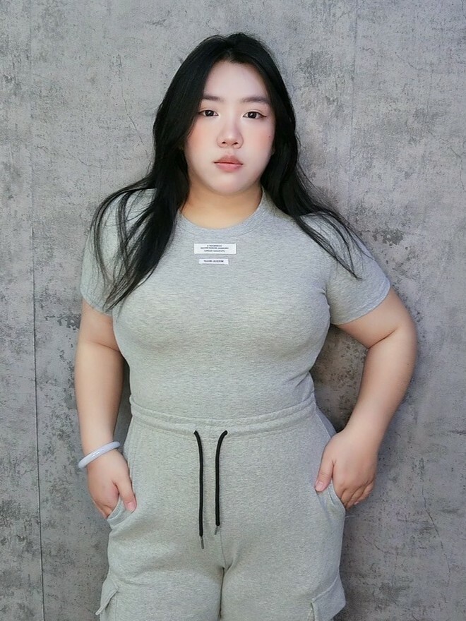 標籤短T+工裝長褲套裝