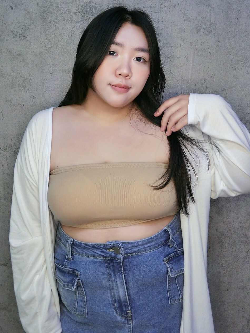 加大帶杯平口抹胸