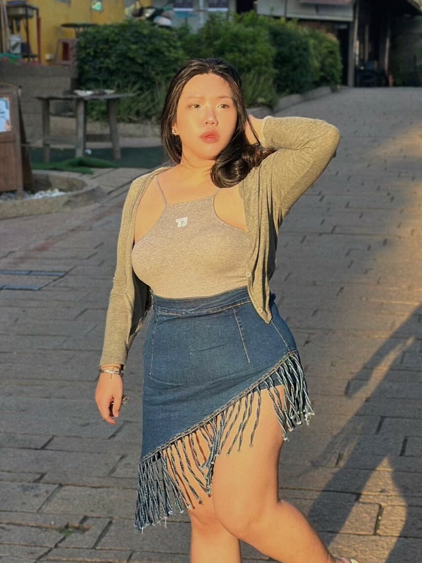 流蘇縮腹顯瘦牛仔褲裙🍭自訂款