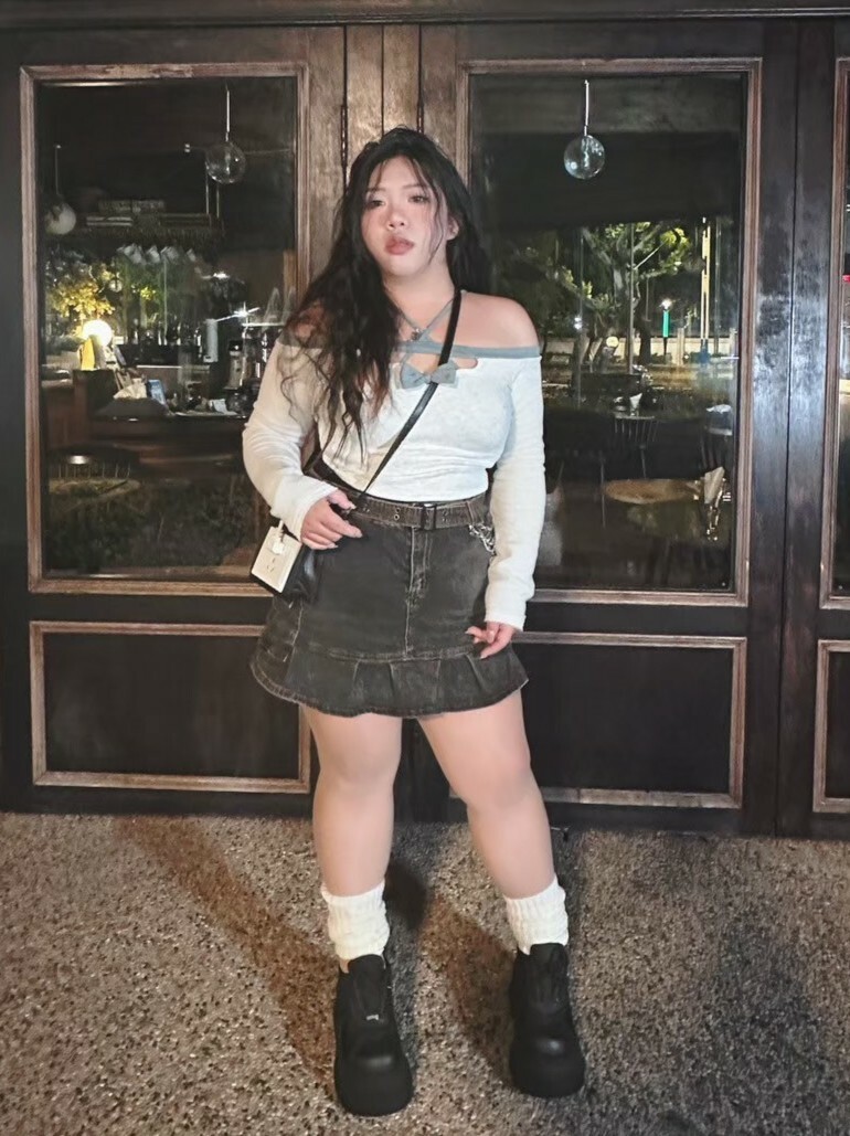 美式復古工裝百褶修身迷你裙🍭自訂款