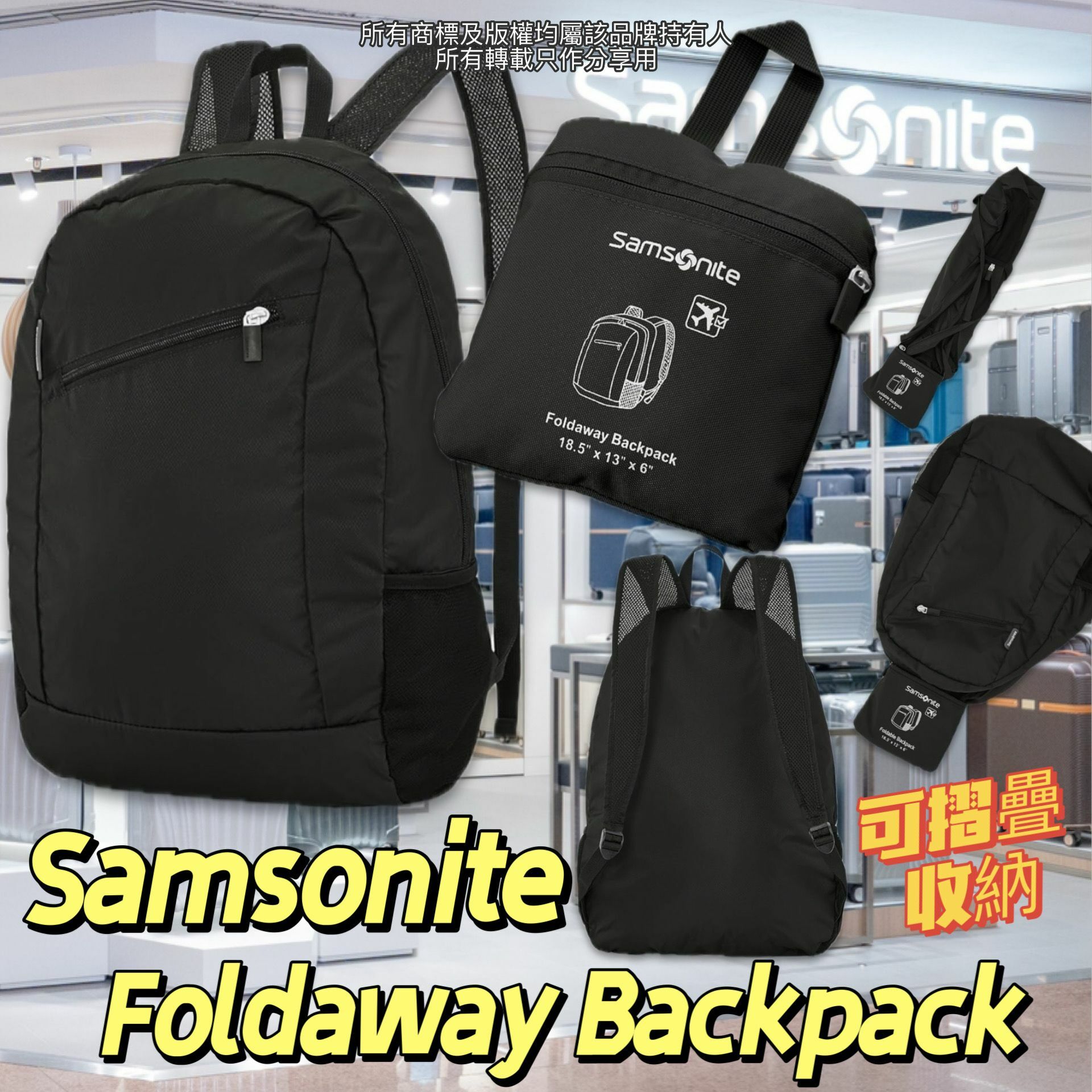 【預購】Samsonite G031755 可摺疊背包