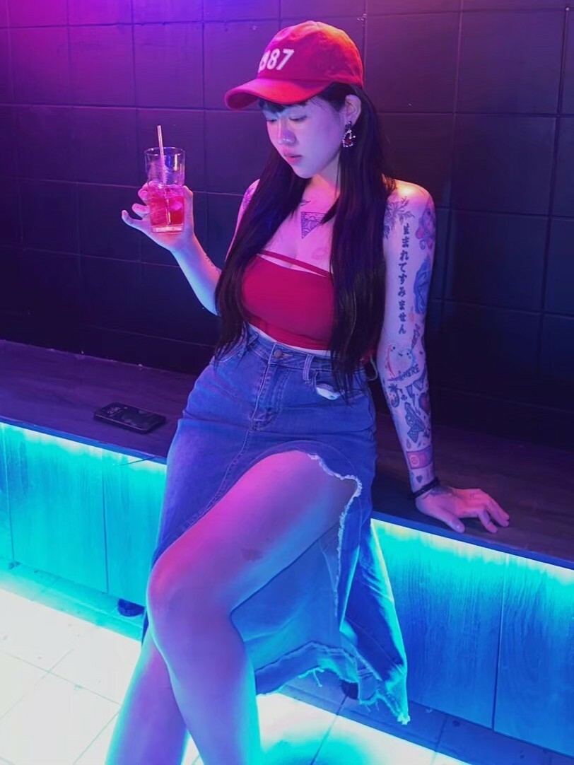 荷葉邊爆美高開衩牛仔長裙🍭自訂款