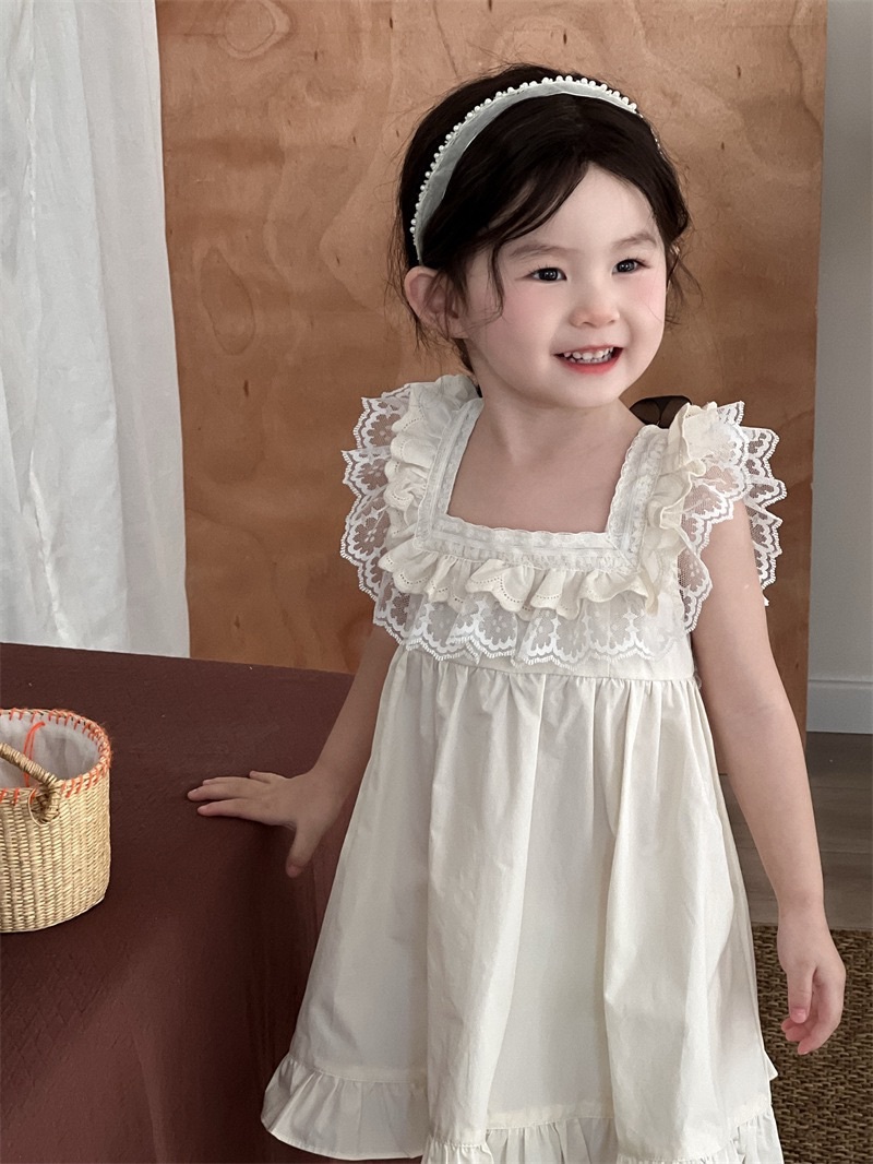 法式甜美花邊洋裝