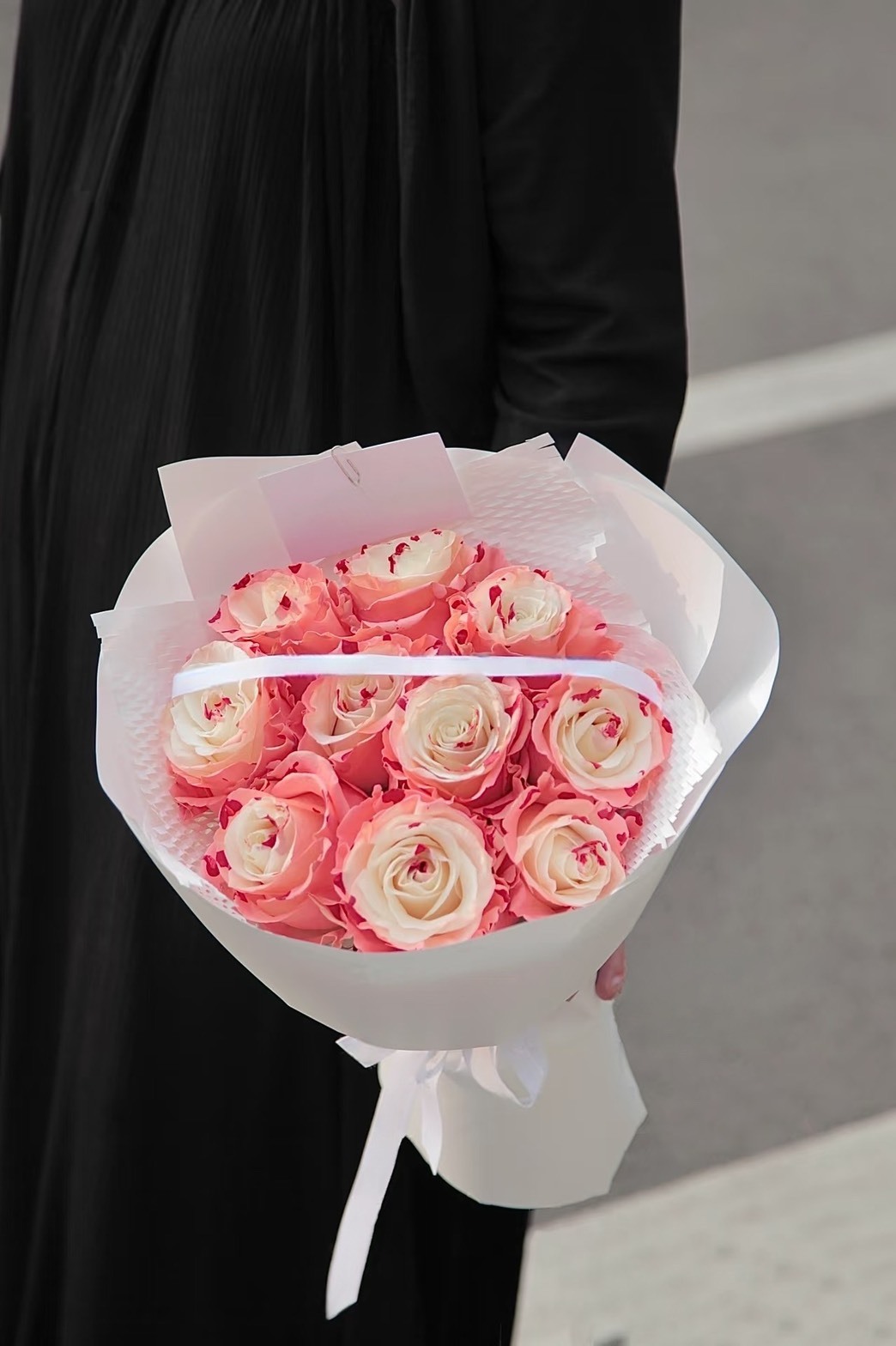 Sweet Marbled草莓奶昔・進口玫瑰鮮花束